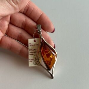 vintage amber pendant